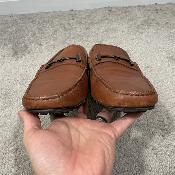 TOD’S Gommino Horsebit Driving Loafers Men’s Size 11 Brown Leather Slip On Shoes